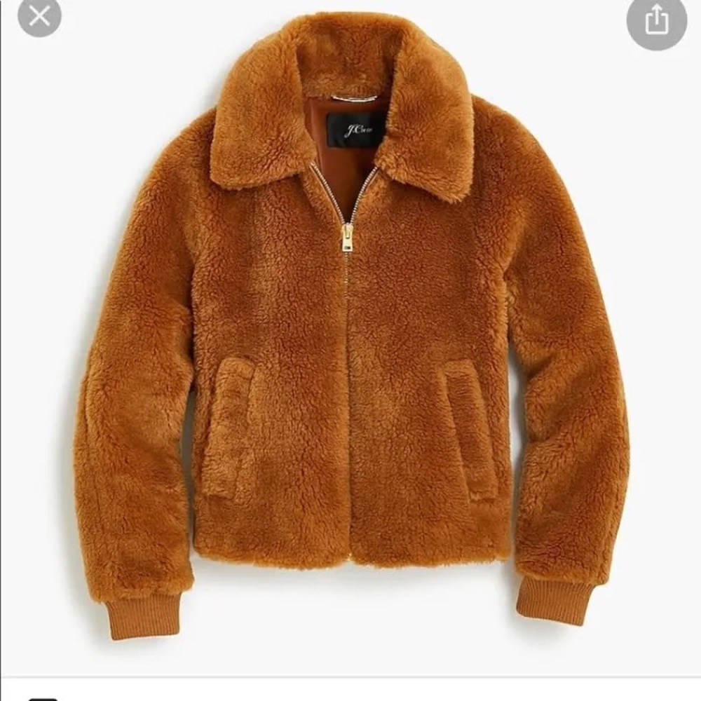 J. Crew Tan Faux Fur Jacket